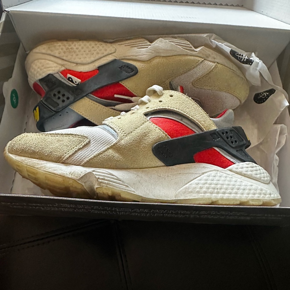 Nike Red and Tan Athletic Shoes